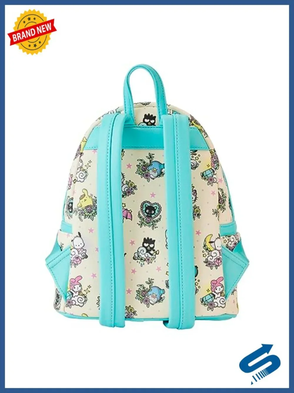 Loungefly Sanrio Hello Kitty Tattoo Print Faux Leather Double Strap Shoulder Bag